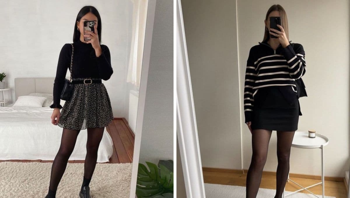 Outfits con falda para para llevar con estilo sin morirte de frío