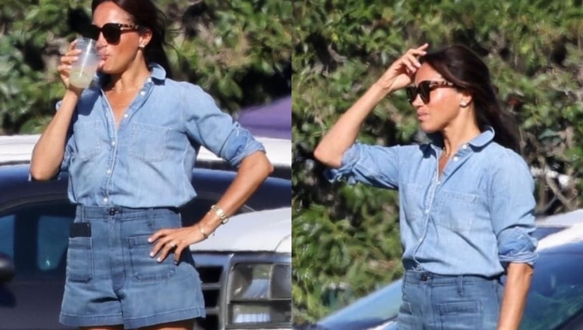 Meghan Markle enseña a usar shorts con camisa de mezclilla y lucir formal