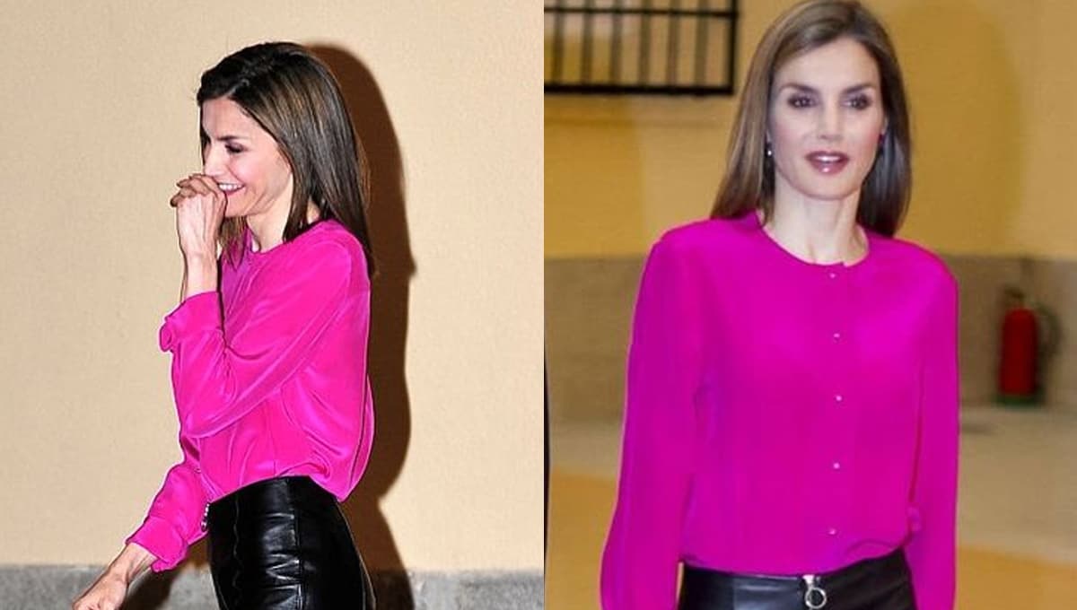 La reina Letizia y el pantalón palazzo de cuero para lucir alta a los 50 años