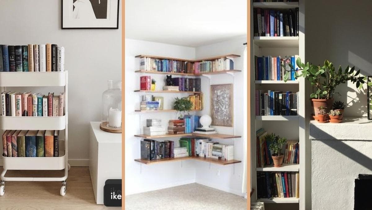 5 ideas para acomodar un librero pequeño con muchos libros