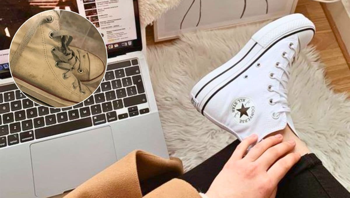 ¿Cómo lavar los Converse blancos con vinagre y bicarbonato?