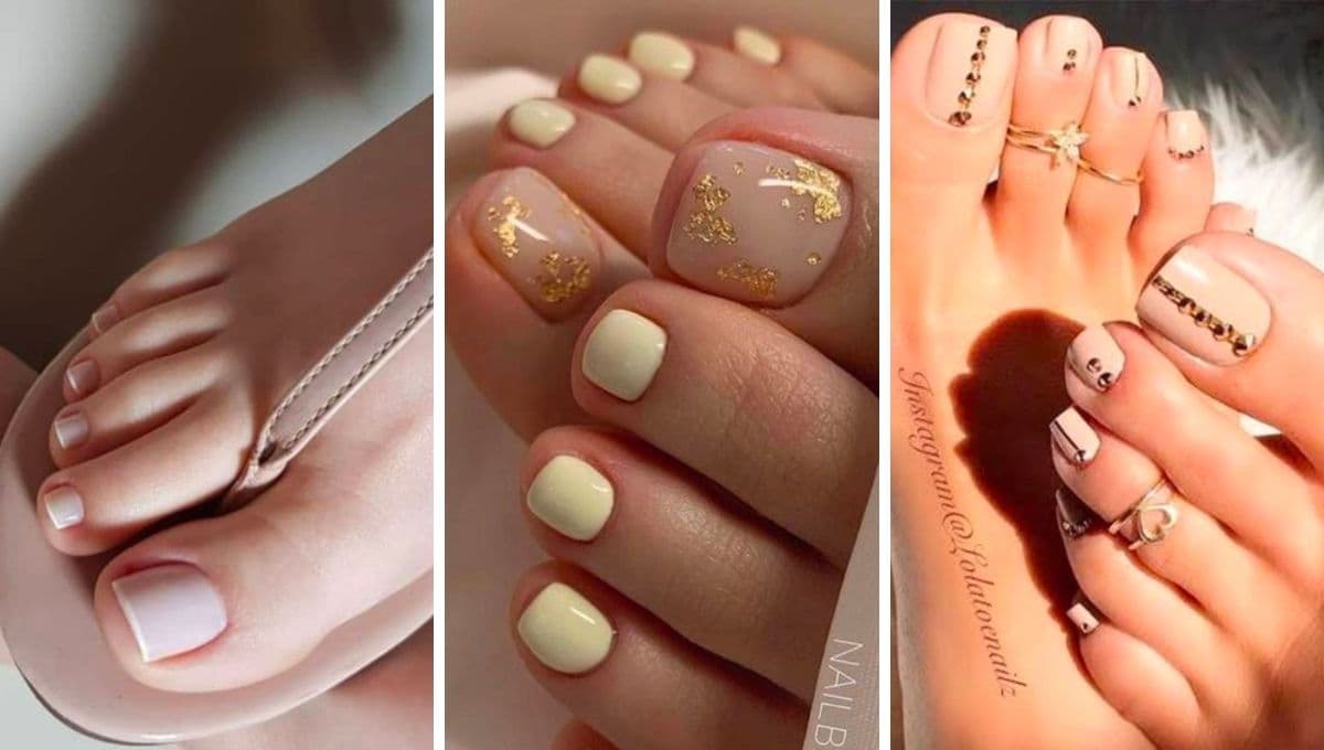5 diseños de uñas sencillos, pero elegantes para lucir unos pies más bonitos