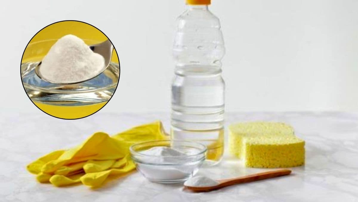 ¿Cómo se hace la mezcla de vinagre y bicarbonato?