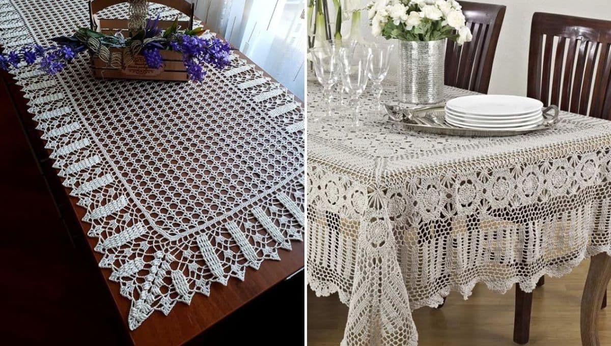 5 estilos de manteles tejidos a crochet para decorar tu comedor