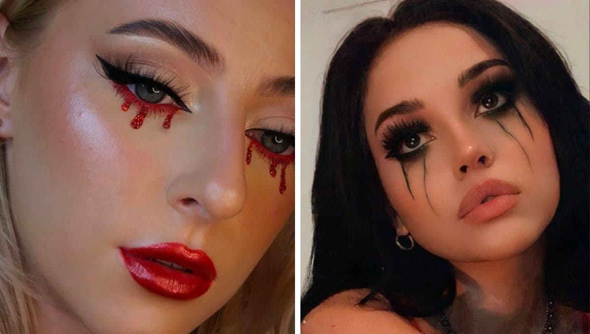 5 ideas de delineado halloweenesco para párpado caído