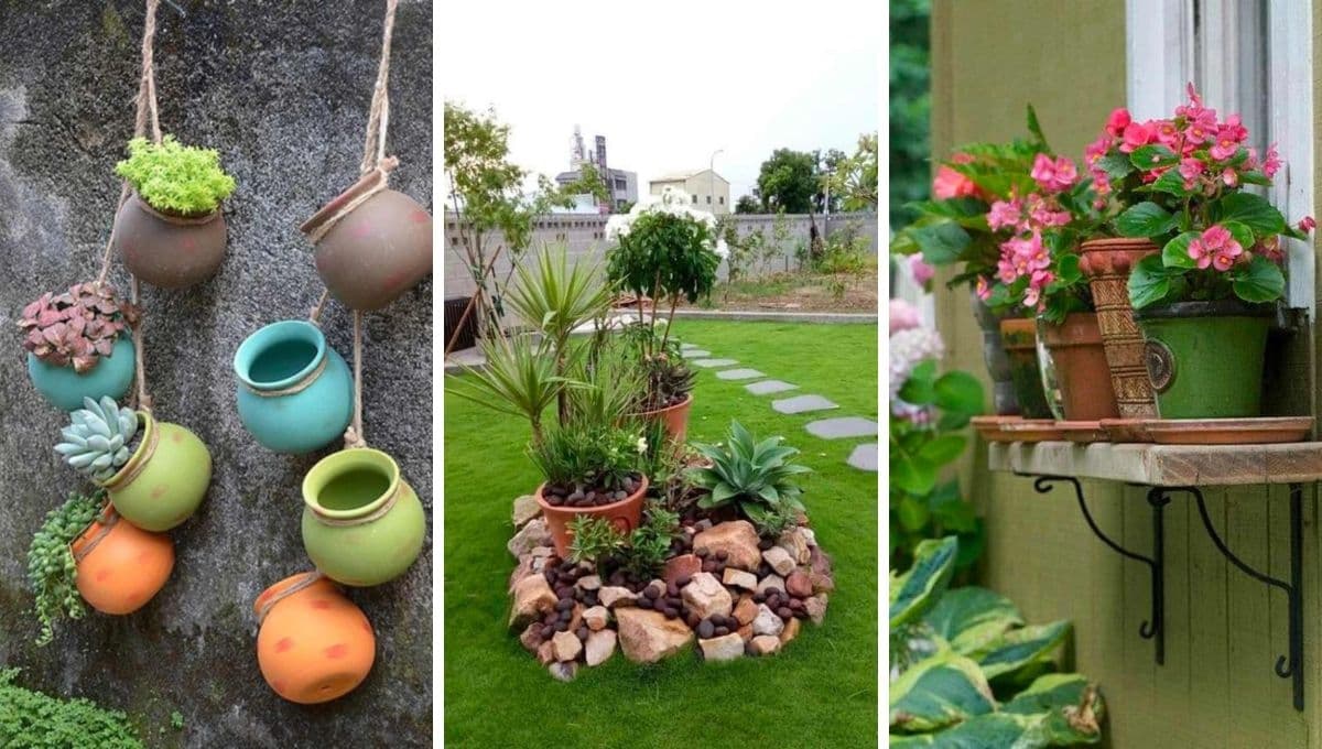Las ideas más originales para decorar el jardín con tinajas de barro