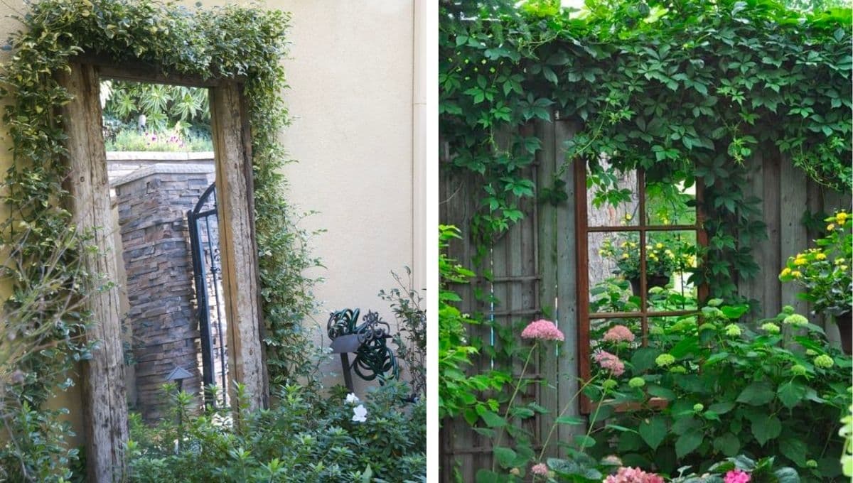Las ideas más modernas para decorar un jardín pequeño con espejos