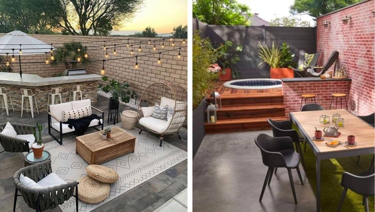 Ideas bonitas para decorar un patio de cemento pequeño