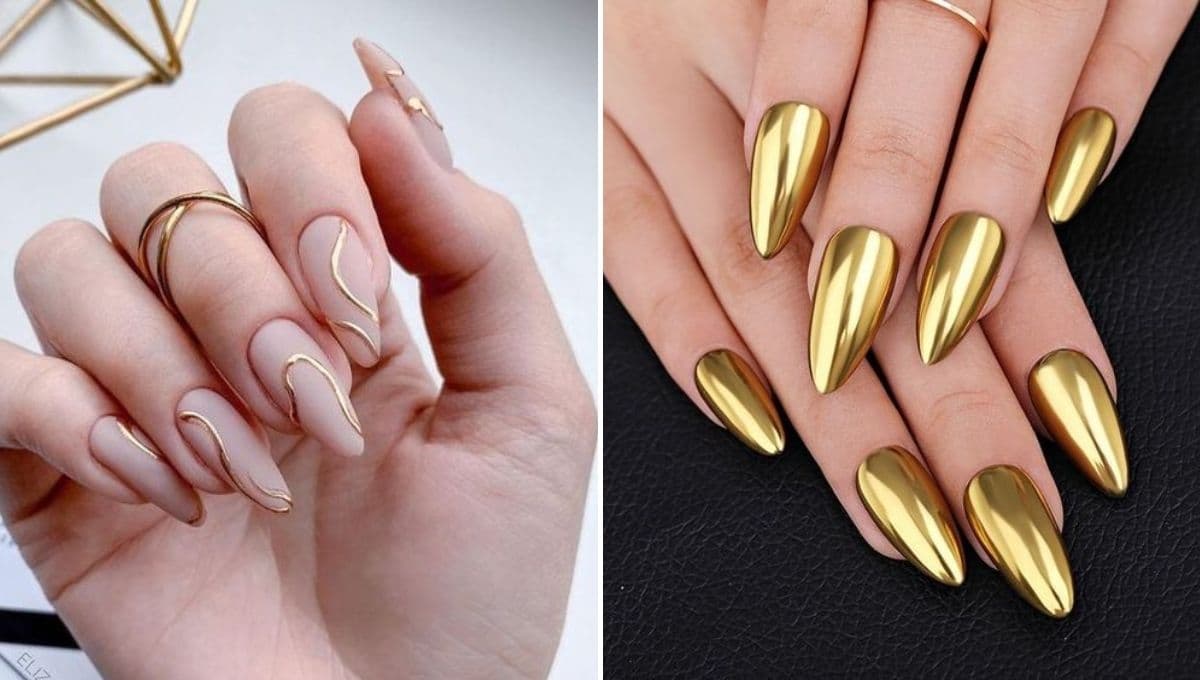 ¿Qué significa pintarse las uñas de dorado? 3 diseños de manicura golden