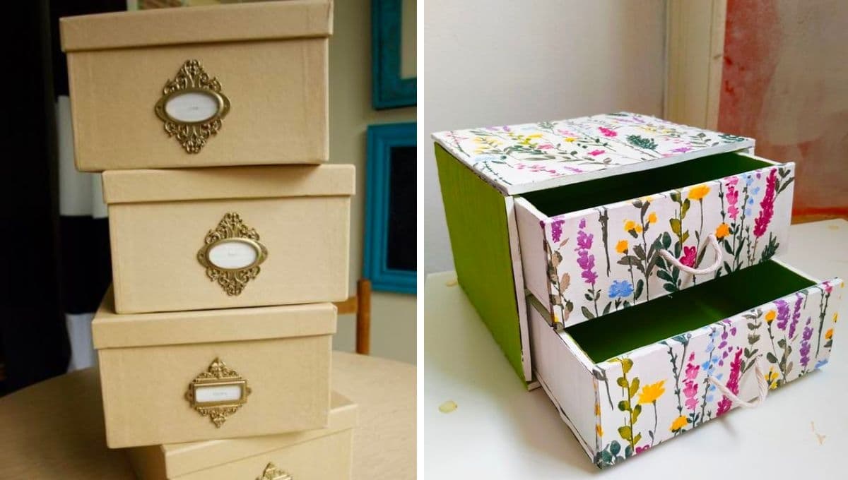 Material reciclado: 5 formas útiles de usar cajas de cartón para decorar tu cuarto