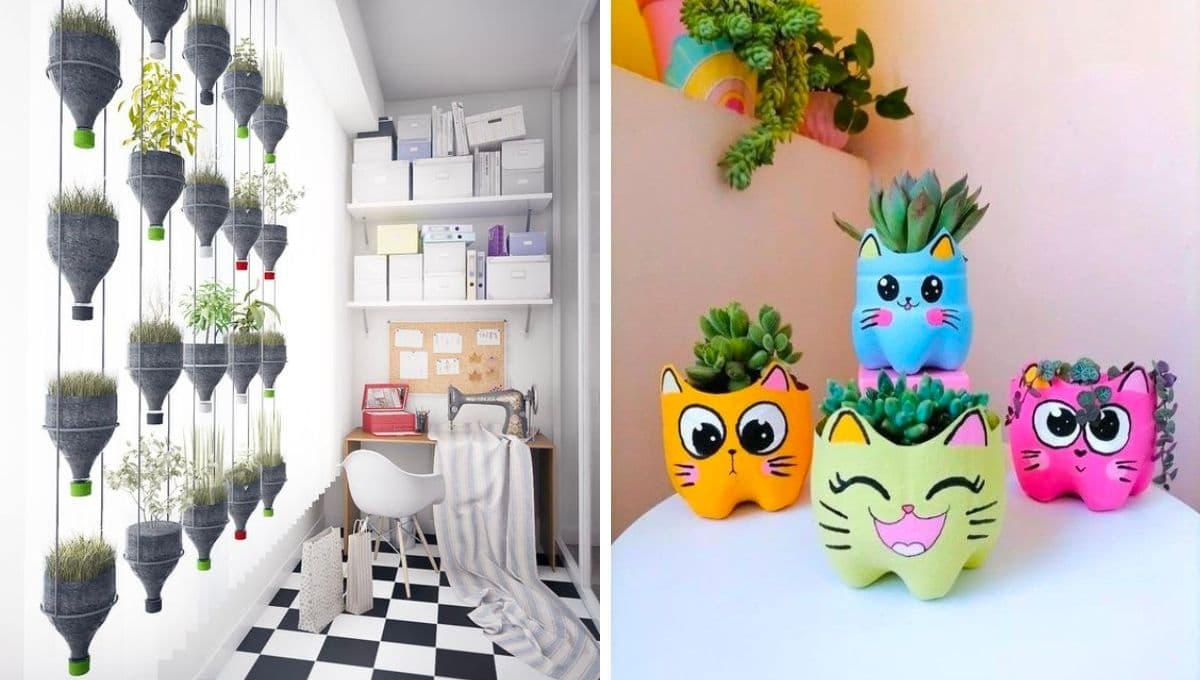 Material reciclado: 4 ideas para hacer macetas con botellas de plástico para tus plantas