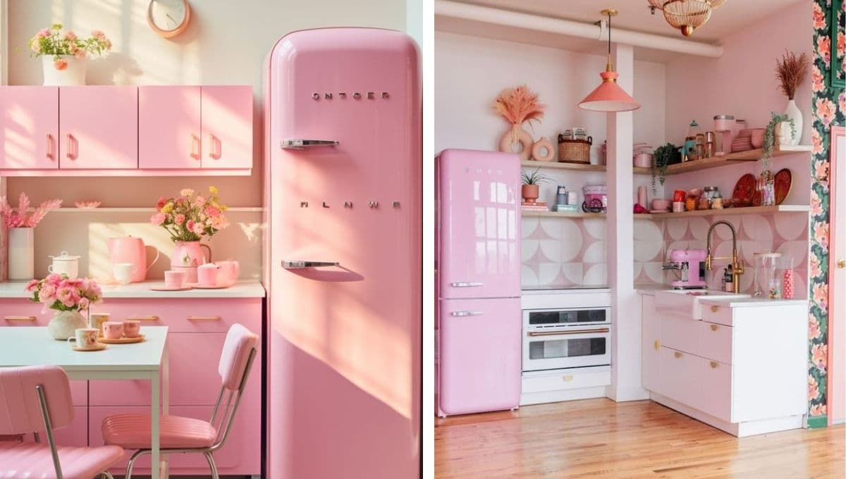 Cocinas rosas retro: 5 ideas sacadas de Pinterest para decorar tu casa