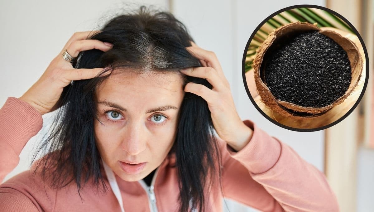 Di adiós a las canas con este tinte de carbón activado natural para el cabello