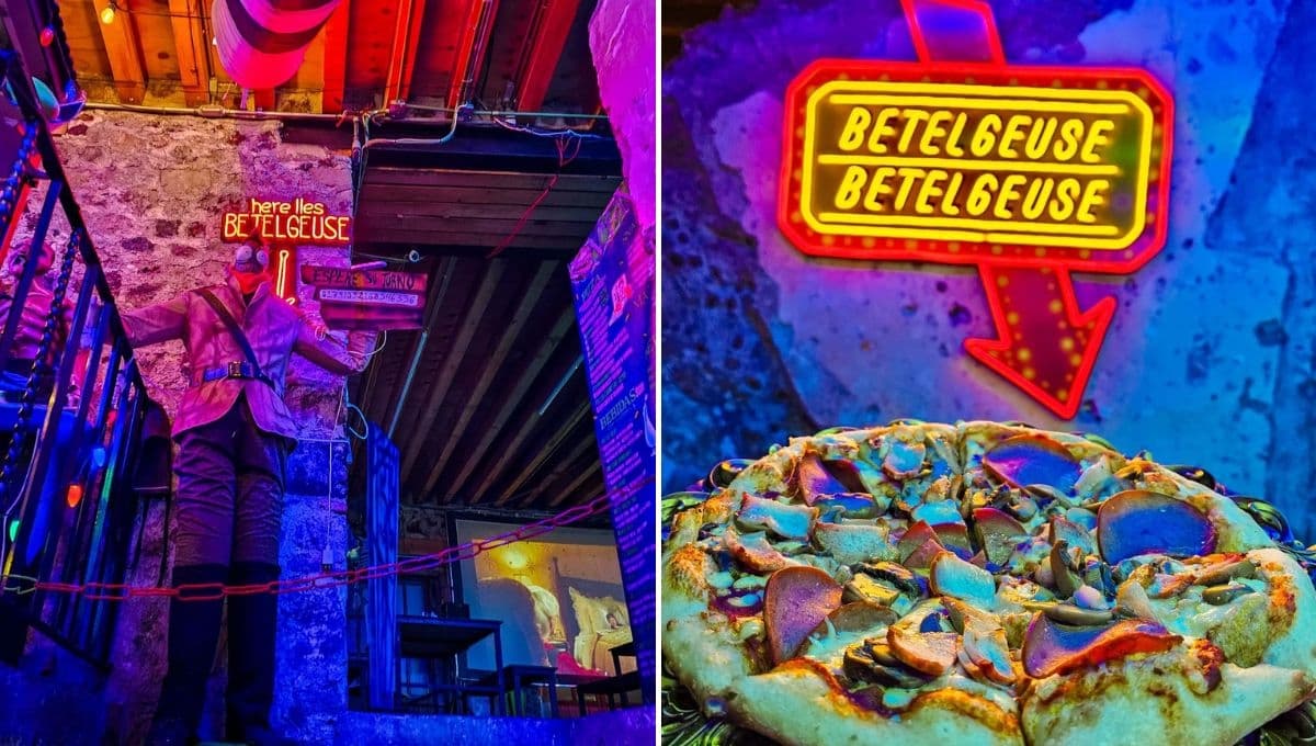 Visita La extraña pizza, la pizzería inspirada en ‘Beetlejuice’, la película de Tim Burton