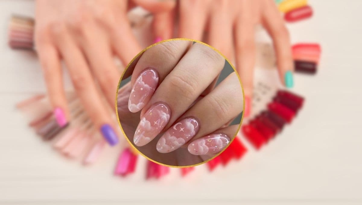 Manicura cloud nails design: 5 diseños de uñas con nubes y diferentes colores