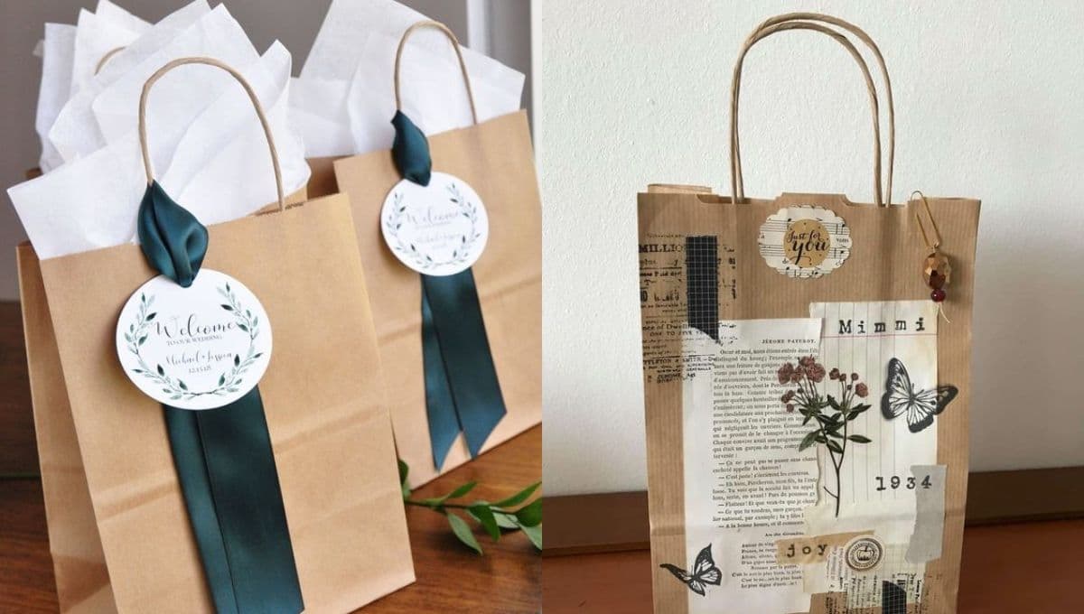 ¿Cómo decorar una bolsa de regalo de papel kraft? 5 ideas fáciles