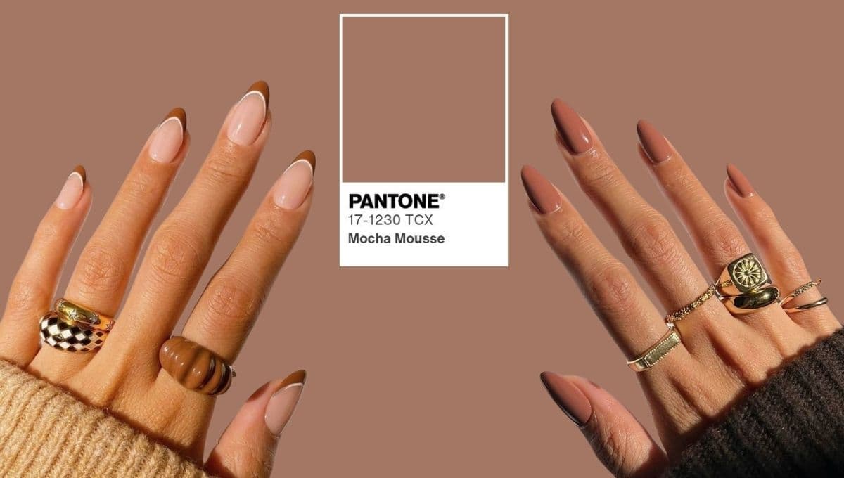 Uñas Mocha Mousse, el color que será tendencia en 2025