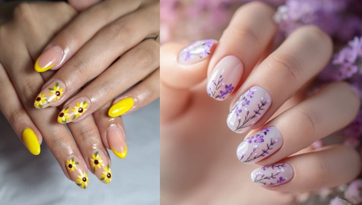 5 diseños de uñas sutiles con flores, perfectas para una manicura elegante