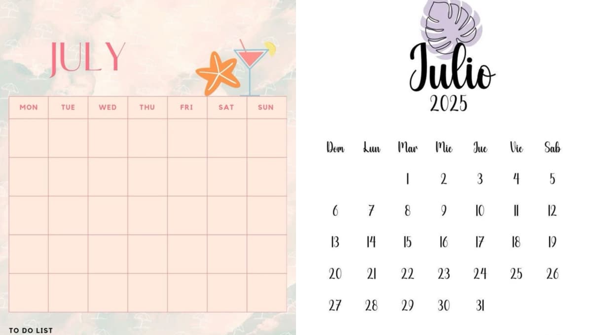 Cómo organizarse en el mes de julio 2025